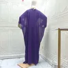 Vêtements ethniques robes africaines pour femmes été élégant à manches longues col rond grande taille robe en Polyester musulman Abaya vêtements