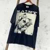 Znib New Style T-shirts para homens e mulheres Designer de Moda Saint Michael Cho Tears American High Street Desgastado Lavado Manga Curta