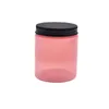 100 150 200 250 ml Plastic Potten Roze PET cosmetische pot opslag blikjes ronde Fles met venster aluminium deksels voor crème masker Accrf