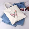 Boodschappentassen Vrouwen Canvas Schoudertas Mode Vlinder Serie Tote Shoppers Eco Organizer Grote Handtassen Opvouwbare Boodschappentas