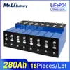 16Pcs 3.2V 280Ah lifepo4 batterijcel 16pcs Oplaadbare 24V Zonne-energie Opslag zonne-energie systeem UPS supply EU ONS BELASTING GRATIS