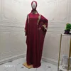 Vêtements ethniques robes africaines pour femmes été élégant à manches longues col rond grande taille robe en Polyester musulman Abaya vêtements