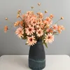 Decorative Flowers Idyllic Style Colorful Small Daisy Simulation Wild Chrysanthemum Bouquet Fabric Artificial Home El Table Decor