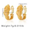 Hoop Earrings Minimalist Leaves Small Exquisite 18K Gold Plated Leaf Wire Drawing Ear Ring Simulated Banana Earring