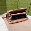Klassiska märke Kvinnor plånbok bambu metall spänne korta plånböcker läder multikort inbyggda dragkedja fickkopplingspåsar lyxiga dammynt pursar långa förvaring plånböcker