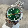 Real U1 versione orologi da uomo di lusso 41mm DJ2 126300 lunetta liscia quadrante verde menta movimento automatico codice st9 2 maglie finali bracciale jubilee orologi da polso sportivi da uomo