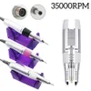 Conjunto de manicure de unhas 35000RPM Liga de alumínio Broca de unhas Punho Handpiece Atualizado General Motor Adaptação de tensão automática Acessórios de cabo de broca 230609