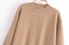 Damenpullover Maxdutti England Fashion Elegat Office Lady Khaki Rundhals Damen Pullover Tops