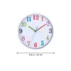 Wall Clocks Clock Silent Colorful Figure Ornament Digital Bedroom Mute Pointer Plastic Child Pendant Decor