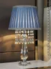 Table Lamps Modern Fashion Crystal Lamp Bedroom Bedside Living Room Luxury Warm Romantic Marriage American Blue