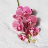 装飾的な花6ヘッド/ブランチリアルタッチプラスチック人工蘭の偽のmoth蝶ruchids for Home Table Wedding Decoration Flores