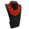 Ras du cou multi-couches colliers de perles pour femmes trois couches perles pendentif collier résine acrylique couches chaîne filles