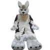 Long Fur Husky Dog Fox Mascot Kostuum Top Cartoon Anime Thema Karakter Carnaval Unisex volwassenen Maat Kerstfeest Berandfeest Outdoor Outfit Pak