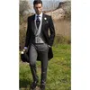 Męskie garnitury 2023 Mężczyzn ślub z spodniami 3-częściowa jaskółka płaszcz Tuxedo Man Slim Fit Costume Homme Blazer