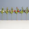 Dekorativa blommor Multi-head mini Artificial Rose 38 cm inomhusblomma Silk Home Restaurang Dekoration