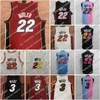 Masculino Jimmy 22 3 Butler Wade Camisa de basquete Vermelho Preto Branco Azul Home Away City 2023 Finals Jerseys S-2XL