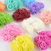 Decorative Flowers 36/72Pcs Mini Foam Artificial Rose Bouquet With Yarn Handmade DIY For Bear Valentine Gift Wedding Party Flower
