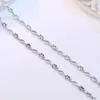 Link Bracelets Fashion Geometric Crystal Charm &Bangle For Women Girls Elegant Birthday Wedding Party Jewelry Sl092