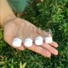 Cute Glass Bottles With White Plastic Cap Transparent Glass Vials Plastic Jars Bottles 8ml 25ml 50pcs Well Packing Rsclv