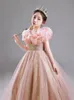 Girl's Dresses Luxury Designer Dress Princess For Gilr long Ball Gown Teens Kids Sequined Tulle Maxi Party Dress Girls Elegant Grad Night 230609