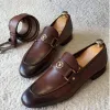 Herrenschuhe Hochwertiges PU-Leder Neues Modedesign Hufeisenschnalle Dekoration Bequem Lefu Classic