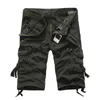 Men's Shorts Men Casual Summer Military Cargo Mens Tactical Multi-Pocket Cropped Trousers Cotton Plus Size 42