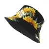 Baretten Europa en de Verenigde Staten 3 D Zonnebloem Dubbele Visser Cap Vrouwelijke Street Fashion Flower POTS Custom Hat