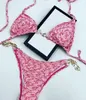 2030 Pink Fashion Bikini diseñador nadar Mujeres Trajes de baño bikini set Multicolors Summer Time Beach Trajes de baño Traje de baño de viento Tamaño grande