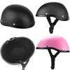 Motorcykelhjälmar Halv Face Vintage Hjälm Retro German Cafe Racer Scooter Cruiser Chopper Matte Black Eps Foder godkänd