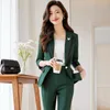 Vrouwen Tweedelige Broek S-5XL Vrouwen Zomer Formele Gelegenheid Pakken Kantoor Dames Elegante Blazer Tops En Broek Stukken Set Bijpassende Outfits