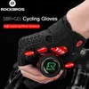 Cykelhandskar Rockbros Cycling Bike Half Kort fingerhandskar Stuffsäker andningsbar MTB ROAD Cykelhandskar Män Kvinnor Sport Cycling Equipment 230609