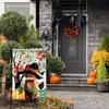 1 peça 12 x 18 polegadas Fall Kitten dupla face decorativa Outono Kitty Cat Pumpkins Garden Flag (sem suporte de metal)