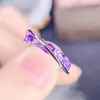 Cluster Rings Per Jewelry Natural Real Amethyst Fashionable Ring 0.25ct 5pcs Gemstone 925 Sterling Silver Fine J225140