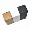 Present Wrap 500st White Black Brown Kraft Paper Diy Foldble Package Box Cardboard Essential Oil Parfume Small Bottle Pack