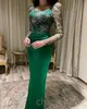 2023 Aso ebi green sweath Платье выпускное выпускное выпускное выпускное выпускное выпускное выпускное платье с личинными кружевными кружевными вечерние вечеринка второй прием подружки невесты на день рождения платья для обручальных платьев