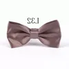 Fashion Men's Women's Polyester Silk Bowtie Solid Color Metal Buckle Neck Bow ties high quality adjustable Bow tie optional m Pghp