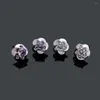 Boucles d'oreilles élégantes en argent sterling 925 éblouissant violet zircon prune femmes mariage bijoux fins