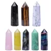 8 ~ 9 cm längd grov polerad kvarts pelare konstprydnader Energigen Wand Healing Gemstone Tower Natural Crystal Point Mpmei