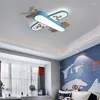 Plafonniers Moderne LED Suspension Pour Chambre D'enfants Chambre Maison Enfants Bébé Garçons Avion Lustre Suspendu Décor Luminaire