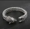 Wolf Head Animal Punk Men Bracelet Viking Retro Stainless Steel Wristband Charm Trendy Mesh Chain Bangle Jewelry