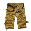 Herren-Shorts, lässig, Sommer, Militär, Cargo, taktische Herren-Shorts mit mehreren Taschen, Baumwolle, Übergröße 42