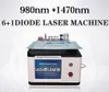 Nouvelle mise à niveau 980nm + 1470nm diode laser lipolyse liposuccion chirurgie peau/EVLT/PLDD/serrage dentaire/sang araignée veines élimination graisse réduire machine