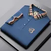 Męska koszulka Polos Dyxue Lapel Polo Shirt Cool Summer Bawełna moda miękka krótkie rękawy swobodny kolor haft wysokiej jakości 230609