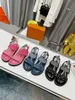النساء الفاخرات Paseo Flat Comfort Sandals Summery Denim Slippers Slies Flip Flops Slipper Size 35-42