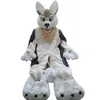 Long Fur Husky Dog Fox Mascot Kostuum Top Cartoon Anime Thema Karakter Carnaval Unisex volwassenen Maat Kerstfeest Berandfeest Outdoor Outfit Pak