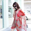 Womens Paisley Print Chiffon Shawls Wraps Beachwear Poncho Bikini Cover Up Top poncho sarong scarfs beach sarongs Unique Scarves