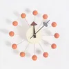 Horloges murales nordique 12 pouces coloré luxe maison décorative bricolage boules en bois horloge moderne circulaire surdimensionné cadeaux artisanat