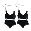 Orecchini pendenti Personalità Biancheria intima Set Costume da bagno estivo Gioielli di moda lunghi Divertente bikini fresco Gancio per le donne