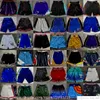 Tryckt basket shorts med ficklagsport slitage byxa hem och bort elastisk midja casual wear sport andas andas träning strand byxa kort