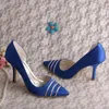 Dress Shoes 22 Colors Pointed Toe Royal Blue For Women High Heeled Party Pumps